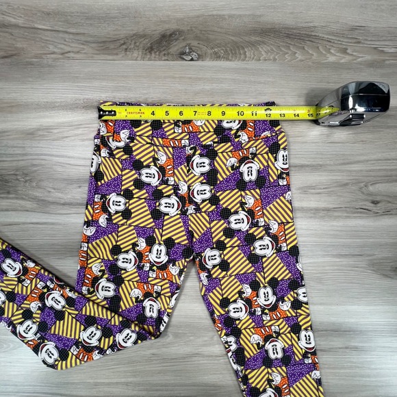 LulaRoe OS Disney Mickey‎ Mouse Halloween Patchwork Print Leggings - Picture 3 of 7